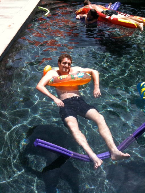 Brian in His All-Day Pool Extravaganza 